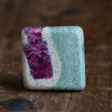 Palm stones, the small, polished rock that fit perfectly in your hand, make a great gift. People can't stop touching them! Ruby With Green Fuchsite by PACIFICMINERALS