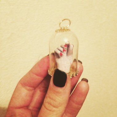 Tiny hand in a bell jar. Why? Nobody knows. By softpulpyhands