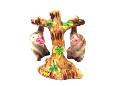 I'm also fond of sending bizarre salt & pepper shakers, the uglier, the better. Sold by HouseofMadcap