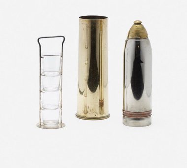 WWI artillery shell cocktail shaker. Very handsome, but a bit too grim for me. By StumptownAntiques