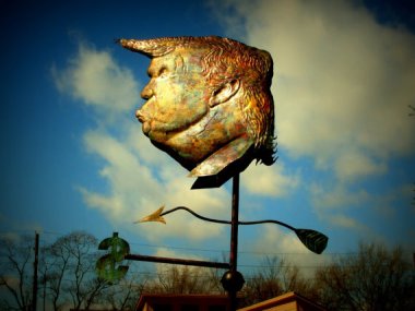 I don't want it on my house, but this Donald Trump weathervane really is amazing. (And there's a Ted Cruz edition, too!) By Davidcoppersmith