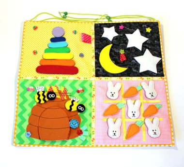 Whew! That's better! Busy mat by MiniMoms