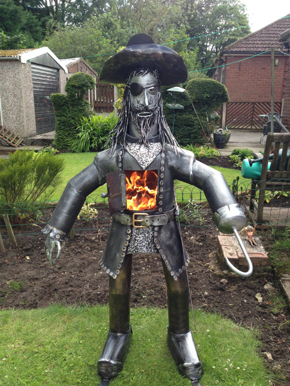 Now here's something you don't see every day! Pirate chiminea by UniqueBurners