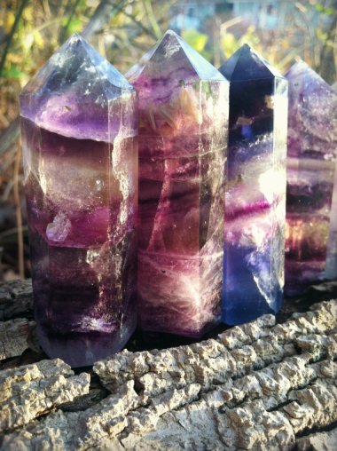 I don't know anything about Transmuting Negative Energy, Raising Vibrations, and Astral Travel, but this rainbow fluorite sure is appealing! By TheVelvetLotus