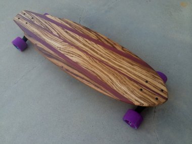 Exotic wood longboard. Gorgeous! By Croozerboards