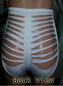 These shredded "exotic" shorts are all the rage with the 85 and over crowd!