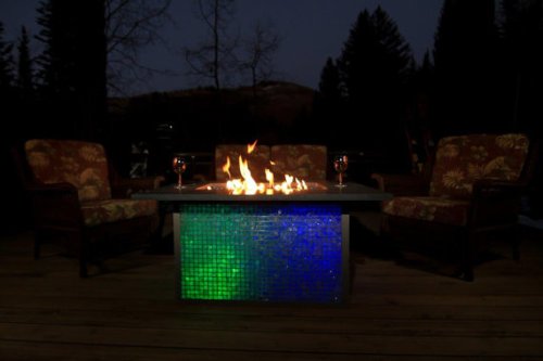 Color-changing fire table by BESHAD