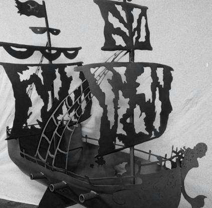 Elaborate pirate ship firepit by ImagineMetalArt