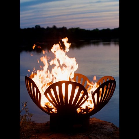 Shell firepit by Fire Pit Art on Amazon