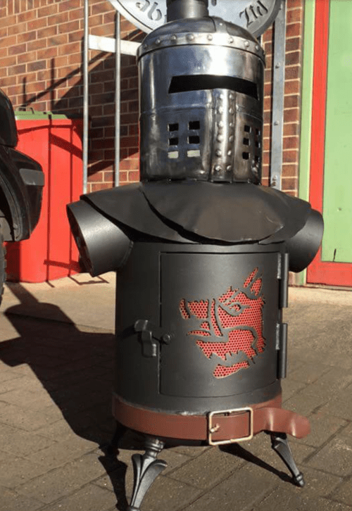 Monty Python's Black Knight chiminea by Creation Fabrication