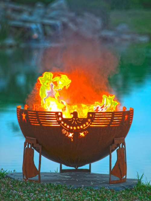 Patriotic firepit by TheFirePitGallery