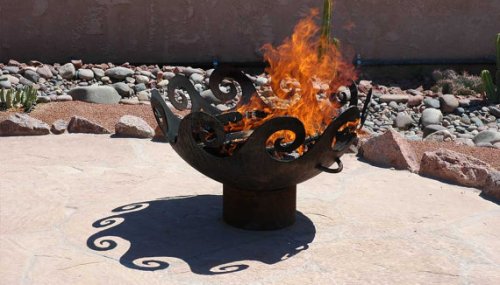 Waves firepit by JohnTunger. I love the shadow it makes!