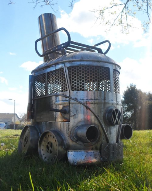 VW chiminea by MetalArtandFabs. I think this one's my fave!