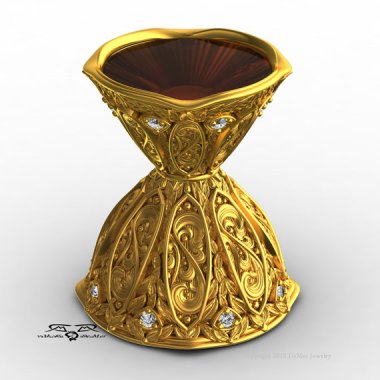 $127,000. Solid gold/diamond liquor jigger. Seems legit.