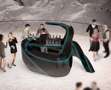 $250,000. This is a moveable, convertible bar that reacts to touch. I can't imagine who needs to spend that much on a bar, but it's nonetheless seriously cool. I don't want to buy it, but I do want a drink from it. By alexsandulescu21