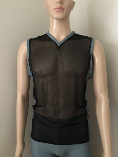 Gents, unless you're shaped like a mannequin, you might want to skip the sheer shirts. They just remind me of the International Male catalog I used to get in the '80s which never failed to crack me up. 