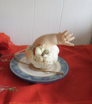 "Adorable" cupcake decoration. I know that one's turning up in my dreams tonight.