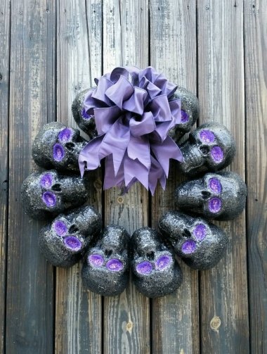 Purple? Check! Glittery? Check! Skulls? Check! Love it so much! By DyJoDesigns