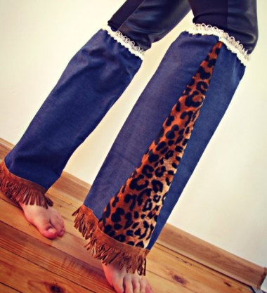 These are denim leg warmers. More like soul chillers.