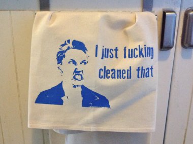 This could almost make me want to dry the dishes! By FBombCrossStitch.