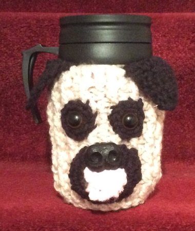 Rabid dog coffee sleeve. Because Etsy.