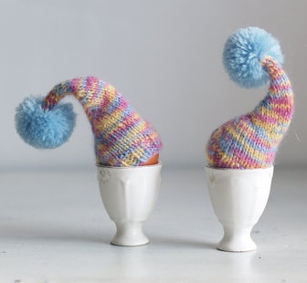 Some of my favorite things about autumn: scarves, and boots, and tiny hats for my eggs. Wait, what?