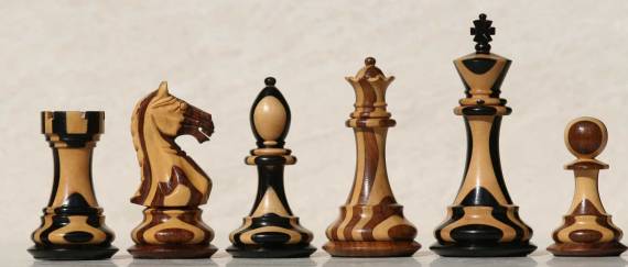 Mixed wood chess set