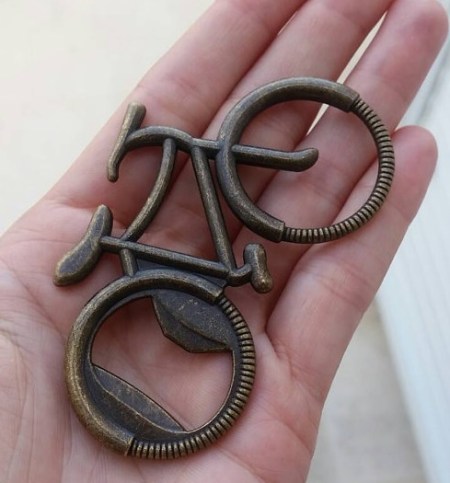 Bicycle bottle opener
