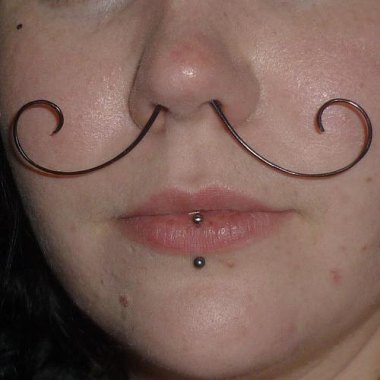 Septum ring. Somebody call Dudley Do-Right!