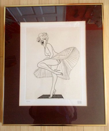 Numbered Al Hirshfeld print of Marilyn Monroe sold by BlkBttrflyDsgns