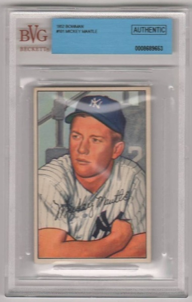 1952 Bowman Mickey Mantle Card sold by BriarcliffMarket