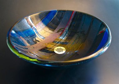 While I hate trying to clean under vessel sinks, I think I'd be willing to make an exception for this gorgeous thing. By BrockMadisonGlass